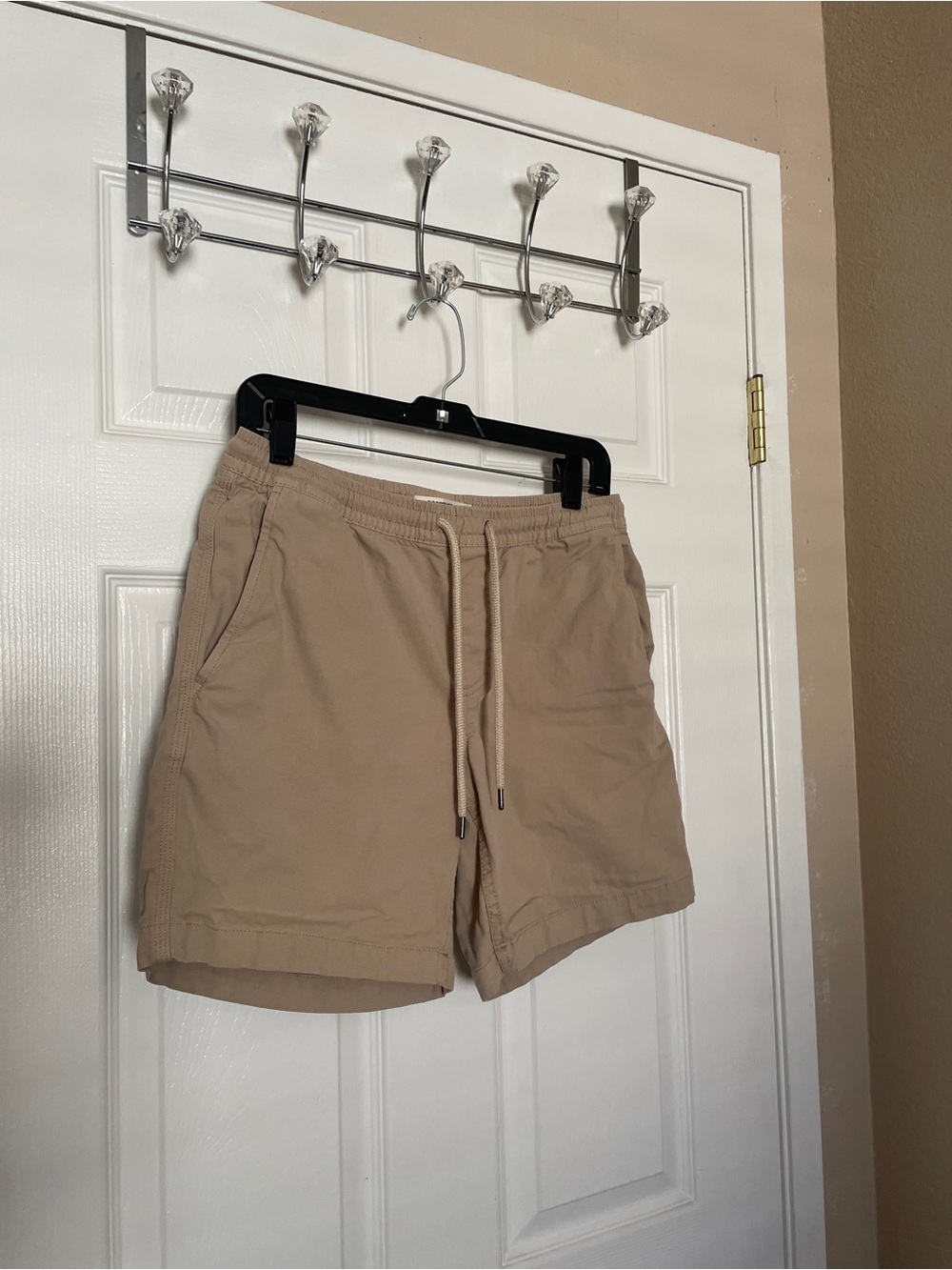 Casual Drawstring Men’s Shorts in Beige